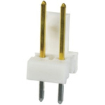 TE Connectivity MTA-100 Series Straight Through Hole Pin Header, 2 Contact(s), 2.54mm Pitch, 1 Row(s), Unshrouded