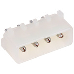 TE Connectivity Commercial MATE-N-LOK Series Straight Through Hole PCB Header, 4 Contact(s), 5.08mm Pitch, 1 Row(s),