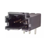 TE Connectivity AMPMODU MTE Series Right Angle Through Hole PCB Header, 3 Contact(s), 2.54mm Pitch, 1 Row(s), Shrouded