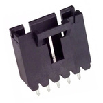TE Connectivity AMPMODU MTE Series Straight Through Hole PCB Header, 5 Contact(s), 2.54mm Pitch, 1 Row(s), Shrouded