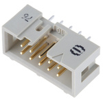 Harting SEK 18 Series Straight Through Hole PCB Header, 10 Contact(s), 2.54mm Pitch, 2 Row(s), Shrouded