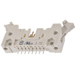 Harting SEK 18 Series Straight Through Hole PCB Header, 16 Contact(s), 2.54mm Pitch, 2 Row(s), Shrouded