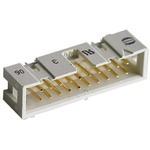 Harting SEK 18 Series Straight Through Hole PCB Header, 20 Contact(s), 2.54mm Pitch, 2 Row(s), Shrouded