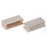JST ZH Series Top Entry Through Hole PCB Header, 6 Contact(s), 1.5mm Pitch, 1 Row(s), Shrouded
