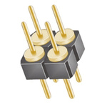 Samtec TD Series Straight Through Hole Pin Header, 4 Contact(s), 2.54mm Pitch, 2 Row(s), Unshrouded
