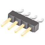 Samtec TSM Series Right Angle Surface Mount Pin Header, 4 Contact(s), 2.54mm Pitch, 1 Row(s), Unshrouded
