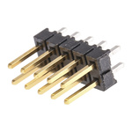 Samtec TSW Series Straight Through Hole Pin Header, 10 Contact(s), 2.54mm Pitch, 2 Row(s), Unshrouded