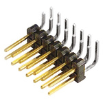 Samtec TSW Series Right Angle Through Hole Pin Header, 14 Contact(s), 2.54mm Pitch, 2 Row(s), Unshrouded