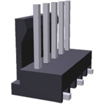 TE Connectivity MTA-100 Series Straight Surface Mount Pin Header, 6 Contact(s), 2.54mm Pitch, 1 Row(s), Unshrouded