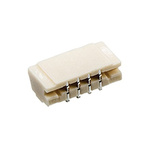 JST XSR Series Straight Surface Mount PCB Header, 4 Contact(s), 0.6mm Pitch, 1 Row(s), Shrouded