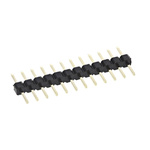 HARWIN M22 Series Straight Through Hole Pin Header, 12 Contact(s), 2.0mm Pitch, 1 Row(s), Unshrouded