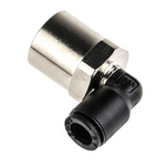 Legris Threaded-to-Tube Elbow Connector G 1/4 to Push In 6 mm, LF3000 Series, 20 bar