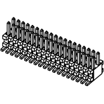 Samtec FTE Series Straight Surface Mount Pin Header, 20 Contact(s), 0.8mm Pitch, 2 Row(s), Unshrouded