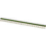 TE Connectivity AMPMODU MOD II Series Right Angle Through Hole Pin Header, 50 Contact(s), 2.54mm Pitch, 1 Row(s),