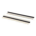 Stelvio Kontek 472 Series Right Angle Through Hole Pin Header, 40 Contact(s), 2.54mm Pitch, 1 Row(s), Unshrouded