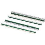 TE Connectivity AMPMODU MOD II Series Right Angle Through Hole Pin Header, 100 Contact(s), 2.54mm Pitch, 2 Row(s),