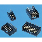 TE Connectivity AMPMODU MOD II Series Right Angle Through Hole PCB Header, 30 Contact(s), 2.54mm Pitch, 2 Row(s),
