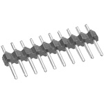 Hirose A2 Series Straight Through Hole Pin Header, 10 Contact(s), 2.54mm Pitch, 1 Row(s), Unshrouded