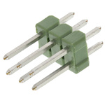 TE Connectivity AMPMODU MOD II Series Straight Through Hole Pin Header, 6 Contact(s), 2.54mm Pitch, 2 Row(s), Unshrouded