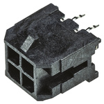 Molex Micro-Fit 3.0 Series Straight Through Hole PCB Header, 4 Contact(s), 3.0mm Pitch, 2 Row(s), Shrouded