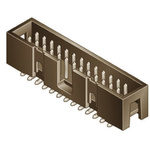 Amphenol FCI Quickie Series Straight Surface Mount PCB Header, 14 Contact(s), 2.54mm Pitch, 2 Row(s), Shrouded