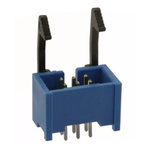 TE Connectivity AMP-LATCH Series Straight Through Hole PCB Header, 6 Contact(s), 2.54mm Pitch, 2 Row(s), Shrouded