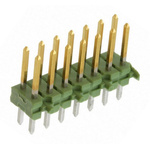 TE Connectivity AMPMODU MOD II Series Straight Through Hole Pin Header, 14 Contact(s), 2.54mm Pitch, 2 Row(s),