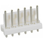 TE Connectivity MTA-156 Series Straight Through Hole Pin Header, 6 Contact(s), 3.96mm Pitch, 1 Row(s), Unshrouded