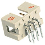 Harting SEK 18 Series Right Angle Through Hole PCB Header, 10 Contact(s), 2.54mm Pitch, 2 Row(s), Shrouded