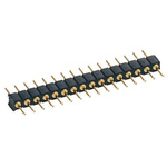 Preci-Dip Straight Through Hole Pin Header, 9 Contact(s), 2.0mm Pitch, 1 Row(s), Unshrouded
