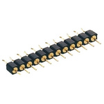 Preci-Dip 350 Series Straight Through Hole Pin Header, 8 Contact(s), 2.54mm Pitch, 1 Row(s), Unshrouded