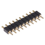 Preci-Dip Straight Through Hole Spring Loaded Connector, 10 Contact(s), 2.54mm Pitch, 1 Row(s), Shrouded