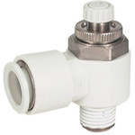 SMC AS Series Speed Controller, R 1/8 Male Inlet Port x R 1/8 Male Outlet Port x 4mm Tube Outlet Port