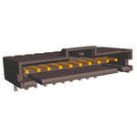TE Connectivity AMPMODU MTE Series Right Angle Through Hole PCB Header, 10 Contact(s), 2.54mm Pitch, 1 Row(s), Shrouded