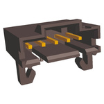 TE Connectivity AMPMODU MTE Series Right Angle Through Hole PCB Header, 5 Contact(s), 2.54mm Pitch, 1 Row(s), Shrouded