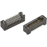 Samtec TFM Series Straight Through Hole PCB Header, 10 Contact(s), 1.27mm Pitch, 2 Row(s), Shrouded