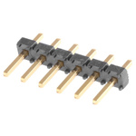 Samtec TLW Series Straight Through Hole Pin Header, 6 Contact(s), 2.54mm Pitch, 1 Row(s), Unshrouded