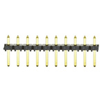 Samtec TLW Series Straight Through Hole Pin Header, 10 Contact(s), 2.54mm Pitch, 1 Row(s), Unshrouded