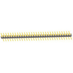 Samtec TS Series Straight Through Hole Pin Header, 30 Contact(s), 2.54mm Pitch, 1 Row(s), Unshrouded