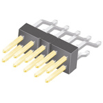 Samtec TSM Series Right Angle Surface Mount Pin Header, 10 Contact(s), 2.54mm Pitch, 2 Row(s), Unshrouded