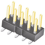 Samtec TSM Series Straight Surface Mount Pin Header, 10 Contact(s), 2.54mm Pitch, 2 Row(s), Unshrouded