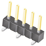 Samtec TSM Series Straight Surface Mount Pin Header, 5 Contact(s), 2.54mm Pitch, 1 Row(s), Unshrouded