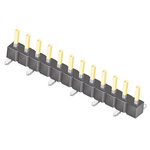 Samtec TSM Series Straight Surface Mount Pin Header, 12 Contact(s), 2.54mm Pitch, 1 Row(s), Unshrouded