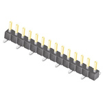 Samtec TSM Series Straight Surface Mount Pin Header, 14 Contact(s), 2.54mm Pitch, 1 Row(s), Unshrouded