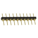 Samtec BBL Series Straight Through Hole Pin Header, 10 Contact(s), 2.54mm Pitch, 1 Row(s), Unshrouded