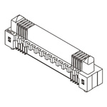 Samtec ERM8 Series Straight Surface Mount PCB Header, 150 Contact(s), 0.8mm Pitch, 2 Row(s), Shrouded