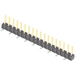 Samtec TSM Series Straight Surface Mount Pin Header, 18 Contact(s), 2.54mm Pitch, 1 Row(s), Unshrouded