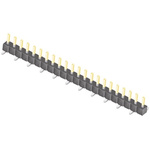 Samtec TSM Series Straight Surface Mount Pin Header, 22 Contact(s), 2.54mm Pitch, 1 Row(s), Unshrouded