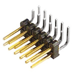 Samtec TSW Series Right Angle Through Hole Pin Header, 12 Contact(s), 2.54mm Pitch, 2 Row(s), Unshrouded
