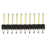 Samtec TSW Series Straight Through Hole Pin Header, 10 Contact(s), 2.54mm Pitch, 1 Row(s), Unshrouded